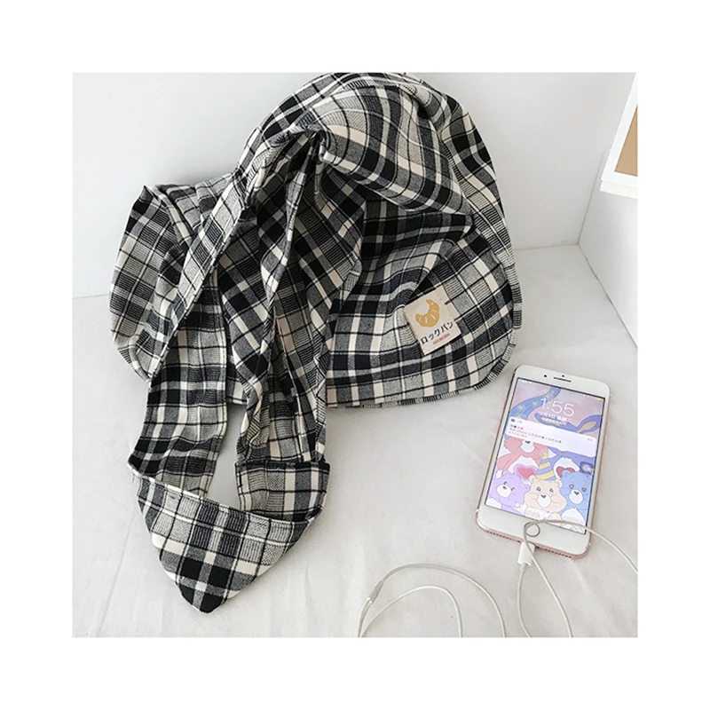 Шотландский узор винтажная клетчатая Женская Большая вместительная сумка-тоут