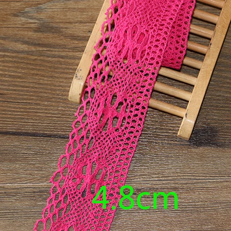 4.8cm 2yard 2 ярда мульти размер розовый вышивка кружева отделка ленты DIY одежды головной убор Свадебная Упаковка ткань материалы - Цвет: 4.8cm 2yard