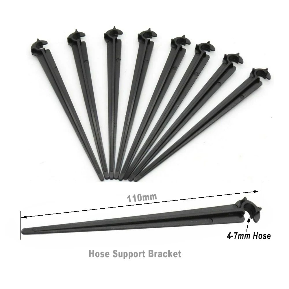 100 Pcs 1/4&quot Inch Drip Irrigation water Hose Pipe Support Bracket Holders pipe C Shape Fixed Stems Holder Garden | Дом и сад