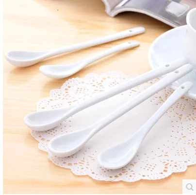 62 Zakka оригинальная Керамическая маленькая ложка с длинной ручкой для