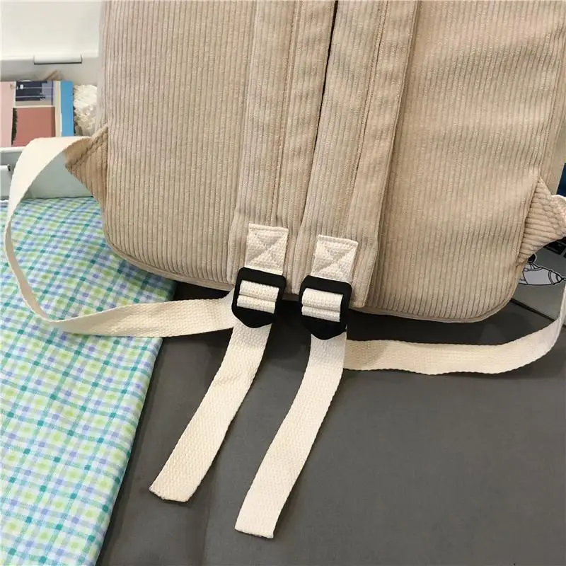 

Korean Large capacity Corduroy Students Backpack 2020 New Cute girl Schoolbag Teenagers Waterproof Travel bag Fashionable Women