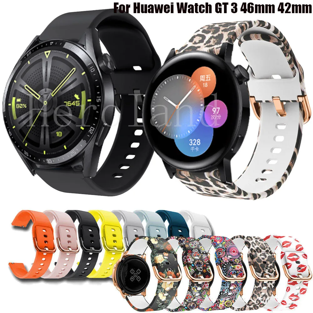 

Браслет для Huawei Watch GT 3 46 мм 42 мм ремешок 20 мм 22 мм силиконовый браслет ремешок для часов Huawei watch GT 2 / GT Runner