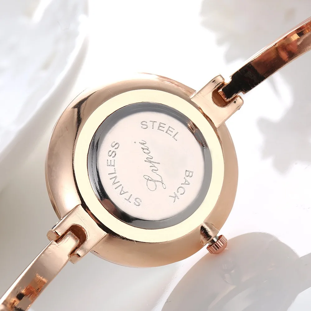 

2021 Top Fashion Luxury Watch Women Bracelet Rose Gold Women's Watches Ladies Quartz Thin Steel Strap Watch Ladies Clock