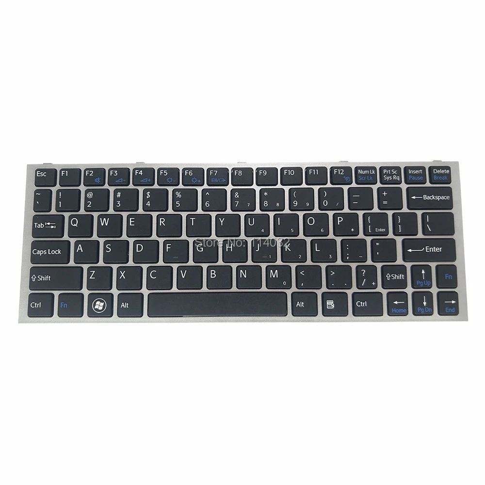 Сменные клавиатуры VPCYB для Sony VAIO VPCYA VPC YA YB US английский черный с серебряной рамкой