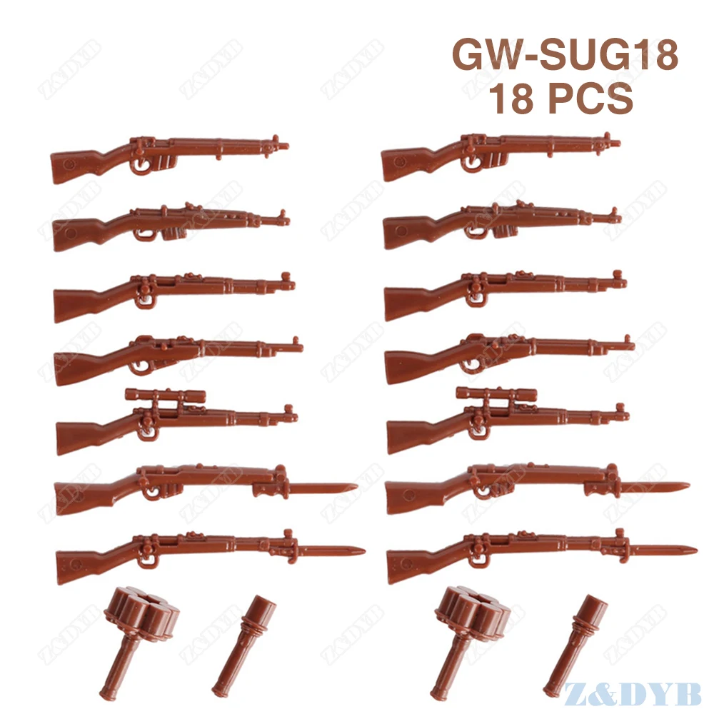 DIY Mosin-Nagant 98K G43 WW2 пистолет MOC детали для военных пистолетов мини-солдат Playmobil