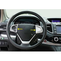 for honda crv 2012 2013 2014 2015 2016 accessories abs chrome car internal steering wheel button frame cover trim car styling