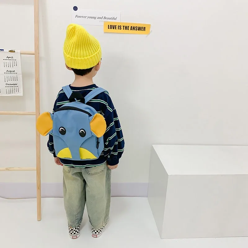 Nylon Children Backpacks Kindergarten School Bags Cartoon Backpack for Girl Boys Animal Elephant Schoolbag Toddler Kids Backpack