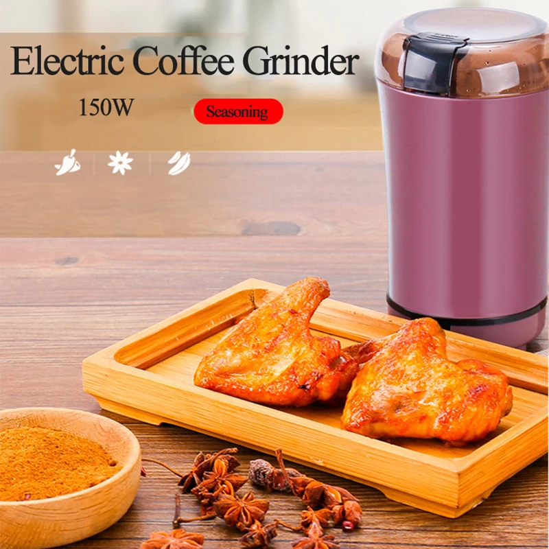 

150W Electric Coffee Grinder Maker Mini Pepper Salt Beans Grinders Powerful Spices Nut Seed Grind Mill Herbs Nuts Seeds Machine