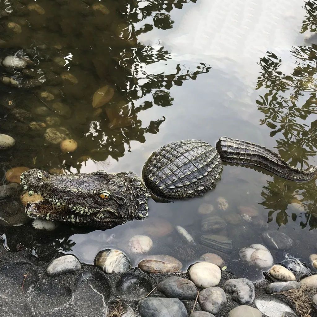 Плавающий, голова крокодила, водное моделирование, голова крокодила, водная приманка, садовый пруд, художественный декор для управления, новинка года