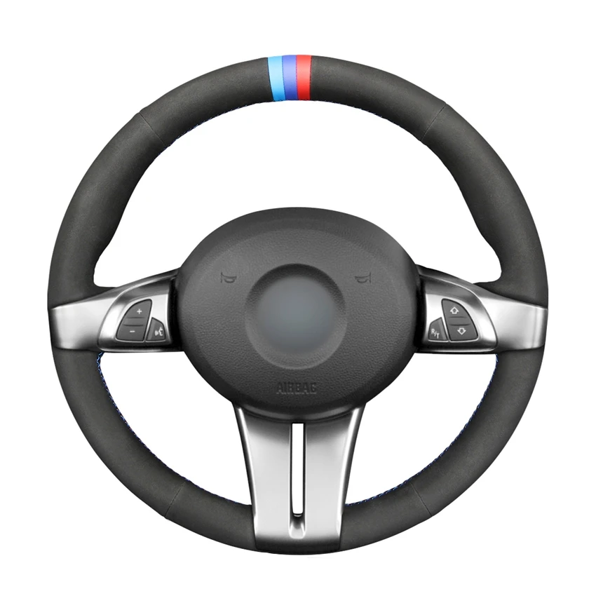 

Рука Шить черная замша чехол рулевого колеса автомобиля для BMW Z4 E85 (Roadster) 2003-2008 E86 (купе) 2005 2006-2008