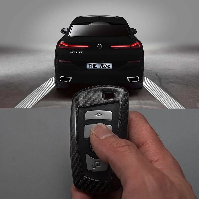 Настоящий углерод волокно ключа автомобиля чехол подходит для BMW брелка с ключом
