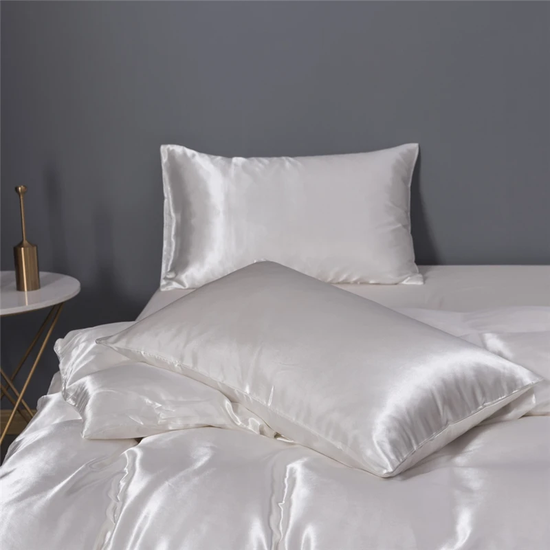 Шелковистая гладкая Подушка Чехол из полиэстера искусственная подушка
