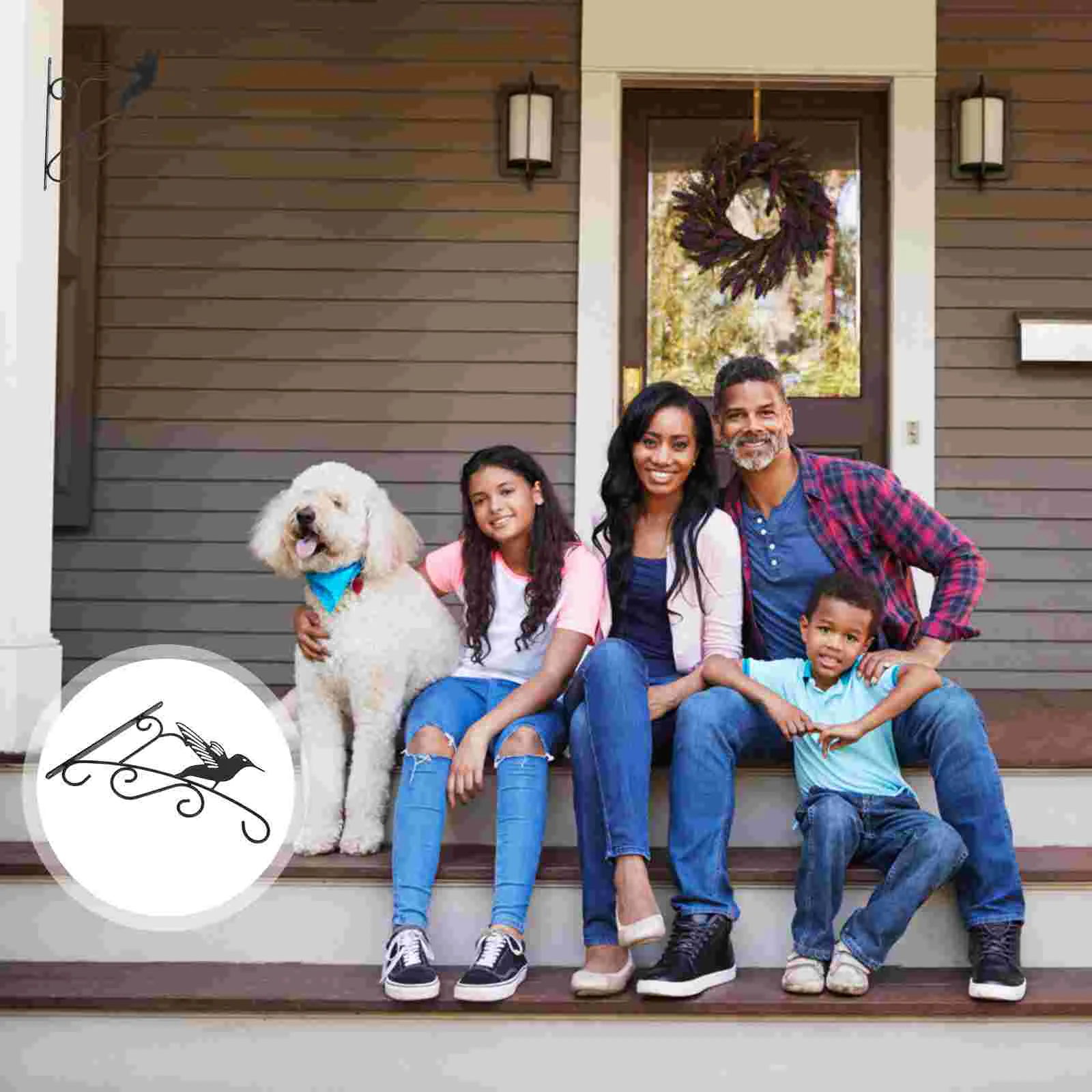 

1 Set Wall Hanging Potted Plants Bracket Wrought Iron Flower Pot Hanging Rack