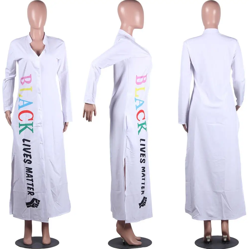 Женское платье-макси с коротким рукавом CM.YAYA черное облегающее платье-рубашка