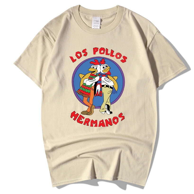 HIPFANDI, Мужская модная рубашка, LOS POLLOS футболка с надписью Hermanos Chicken Brothers, короткий рукав, хипстер,, топы