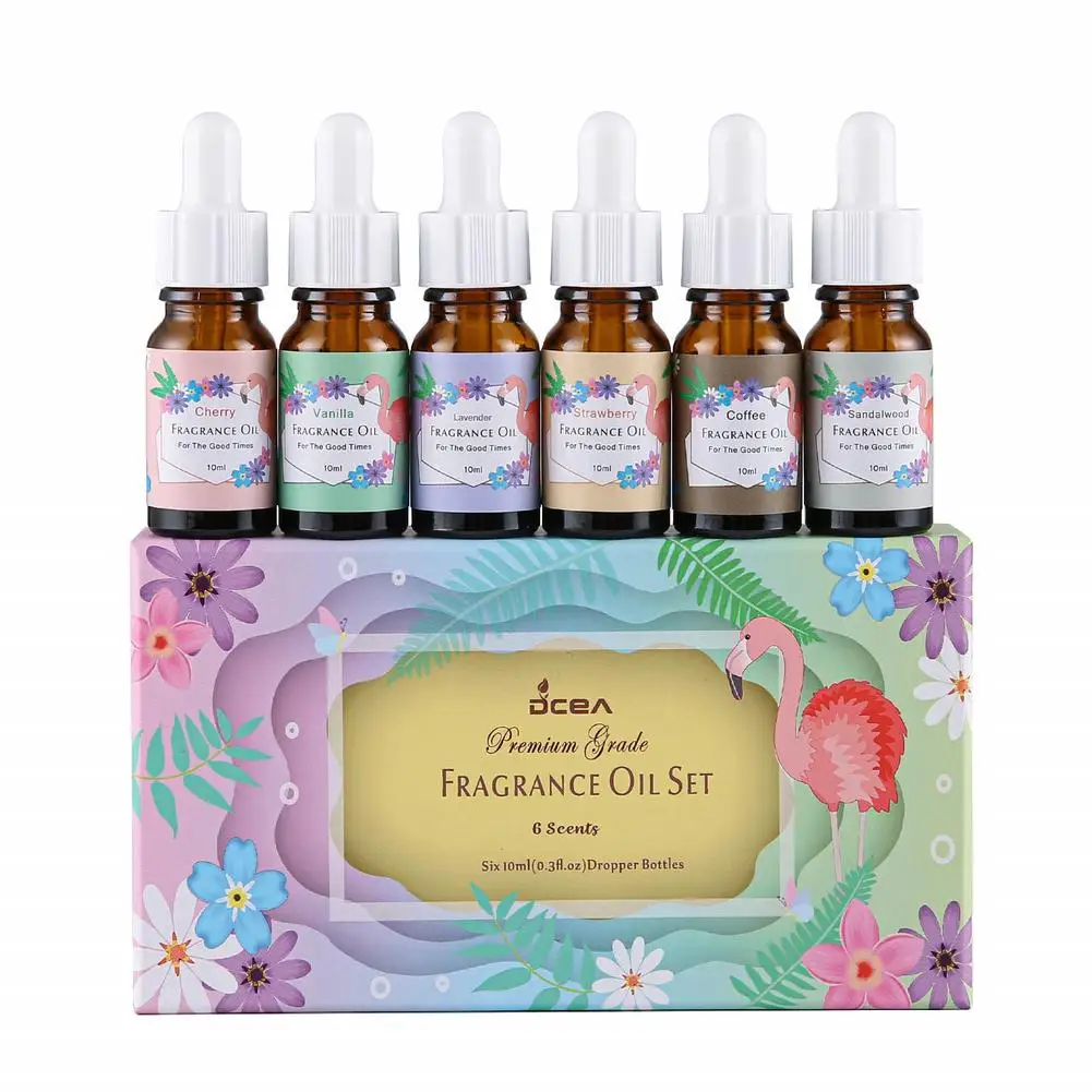 

Органические эфирные масла для ароматерапии, праздничный подарочный набор, 100 чистый и Терапевтический класс, 6x10 мл, лаванда, кофе, вишня, ва...