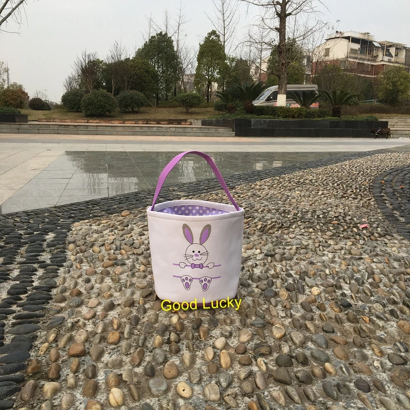 100pcs/lot Wholesale China Factory Easter Bucket For Promotion Cheap Price Rabbit Egg Baskets Bunny Ears Bag | Дом и сад