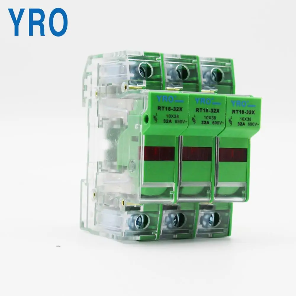 Цветное основание предохранителя 3P переменного тока 1 комплект 690 В с