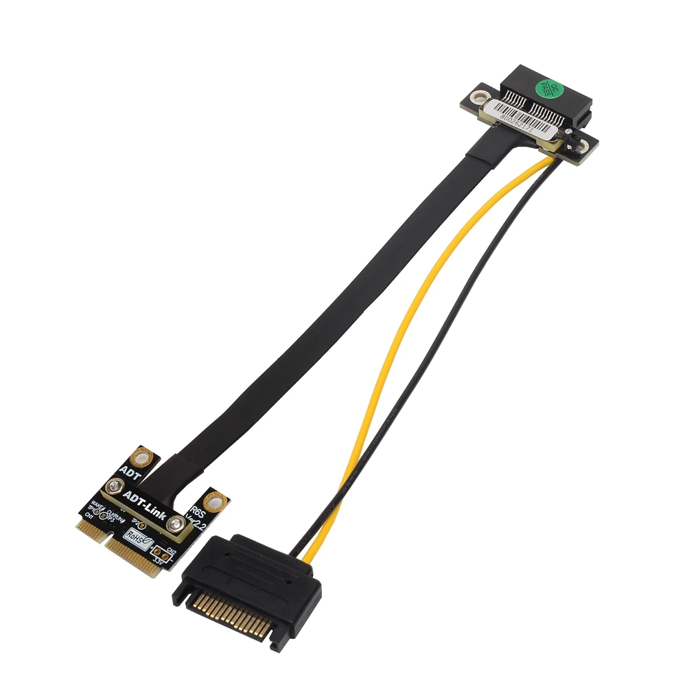Оптовая цена 8G/Bps mPCIe WAN WiFi к PCIe x1 переходник-карта адаптер с кабелем питания 4P Sata