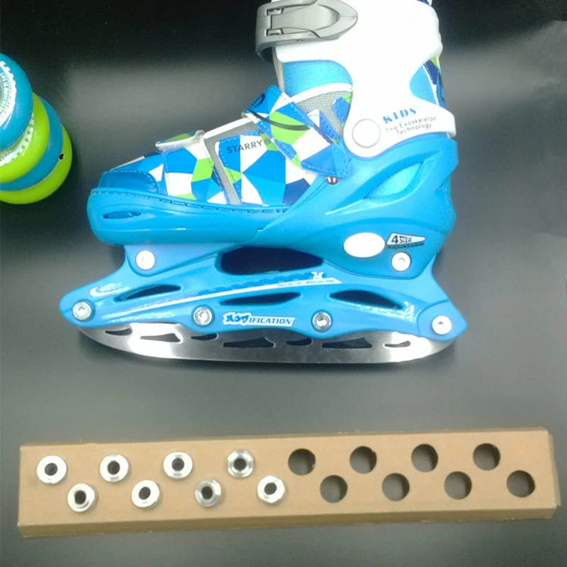 1 пара роликовых коньков лыжные лезвия 3 мм из нержавеющей стали встроенные