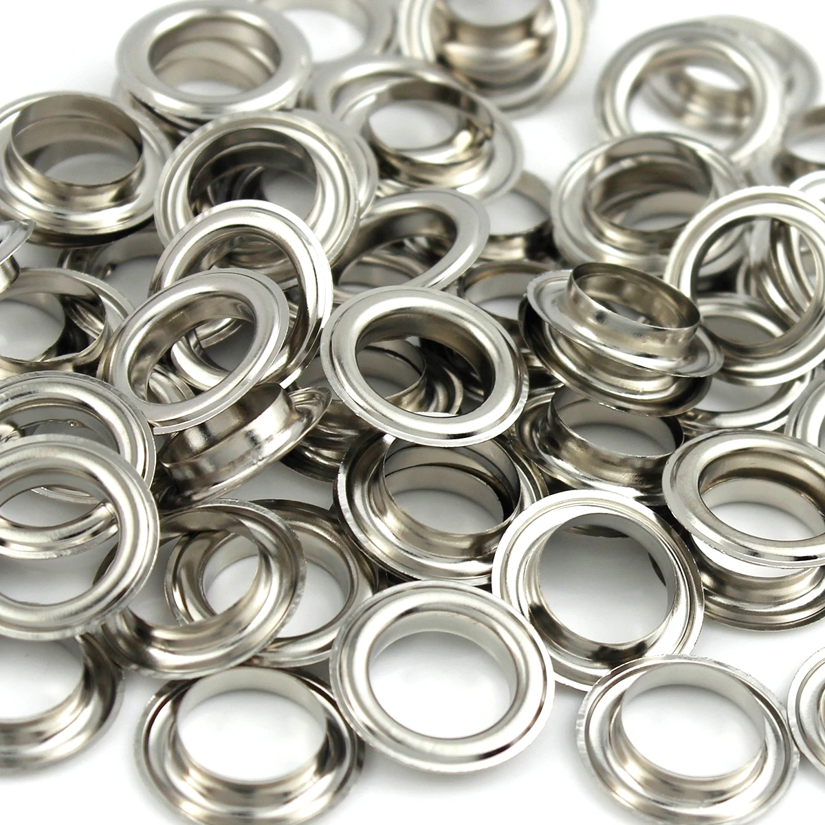 Silver 100 наборов 8 мм медные петли с шайбой 600# Кожа ремесло ремонт втулки круглый глаз кольца для обуви вакуумные пакеты для одежды кожаный ремень шляпа - Цвет: Silver