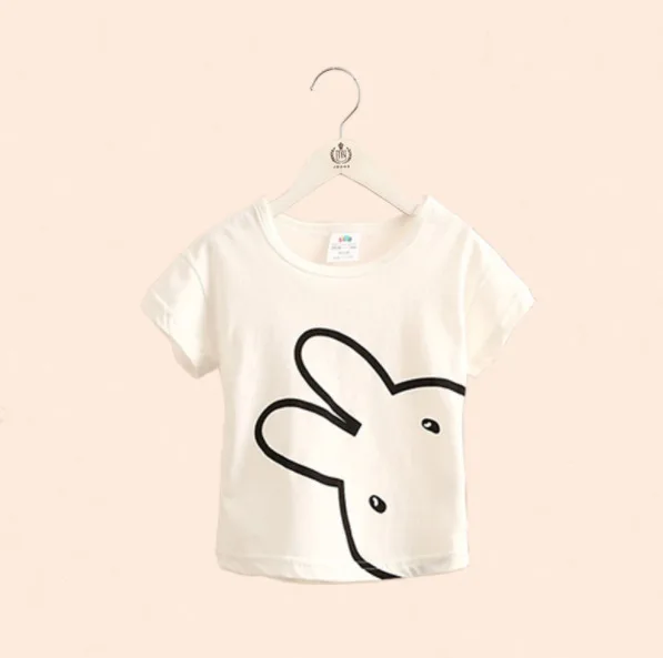 

Short-sleeved T-shirt 2021 summer new small and medium-sized children's thin top solid color cartoon cute TZ12