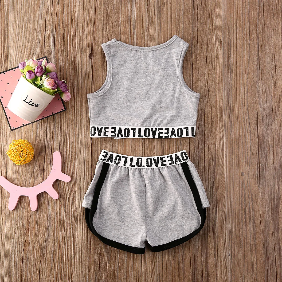 Комплект детской одежды Pudcoco летние детские короткие топы и шорты одежда на День