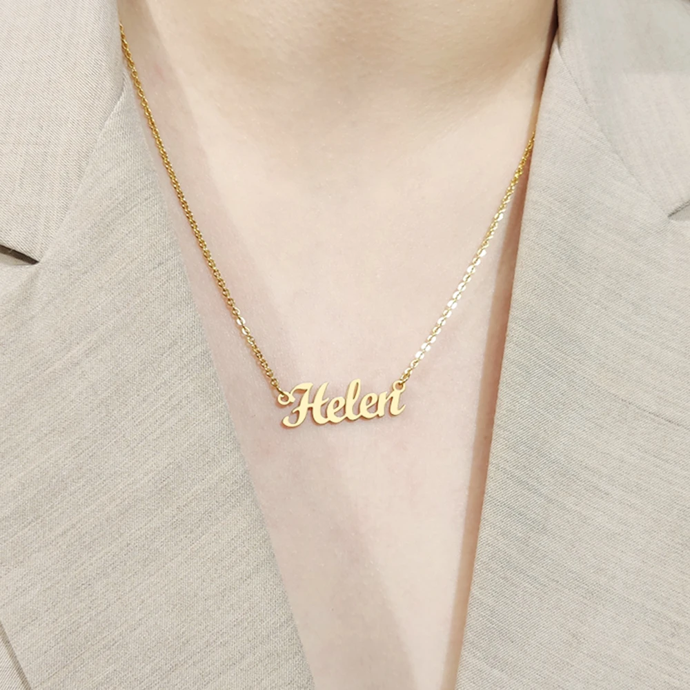 Именное ожерелье CACANA золотого цвета из нержавеющей стали персонализированные