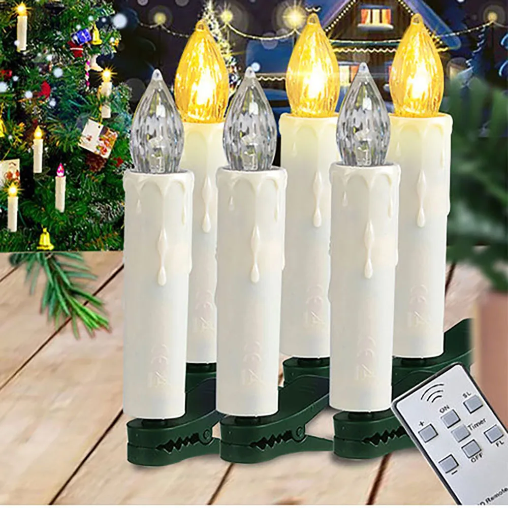 

10Pcs LED Candle Lights Christmas Tree Decoration Flameless Electronic LED Candles Tea Light Birthday Candles Xmas Wedding Decor