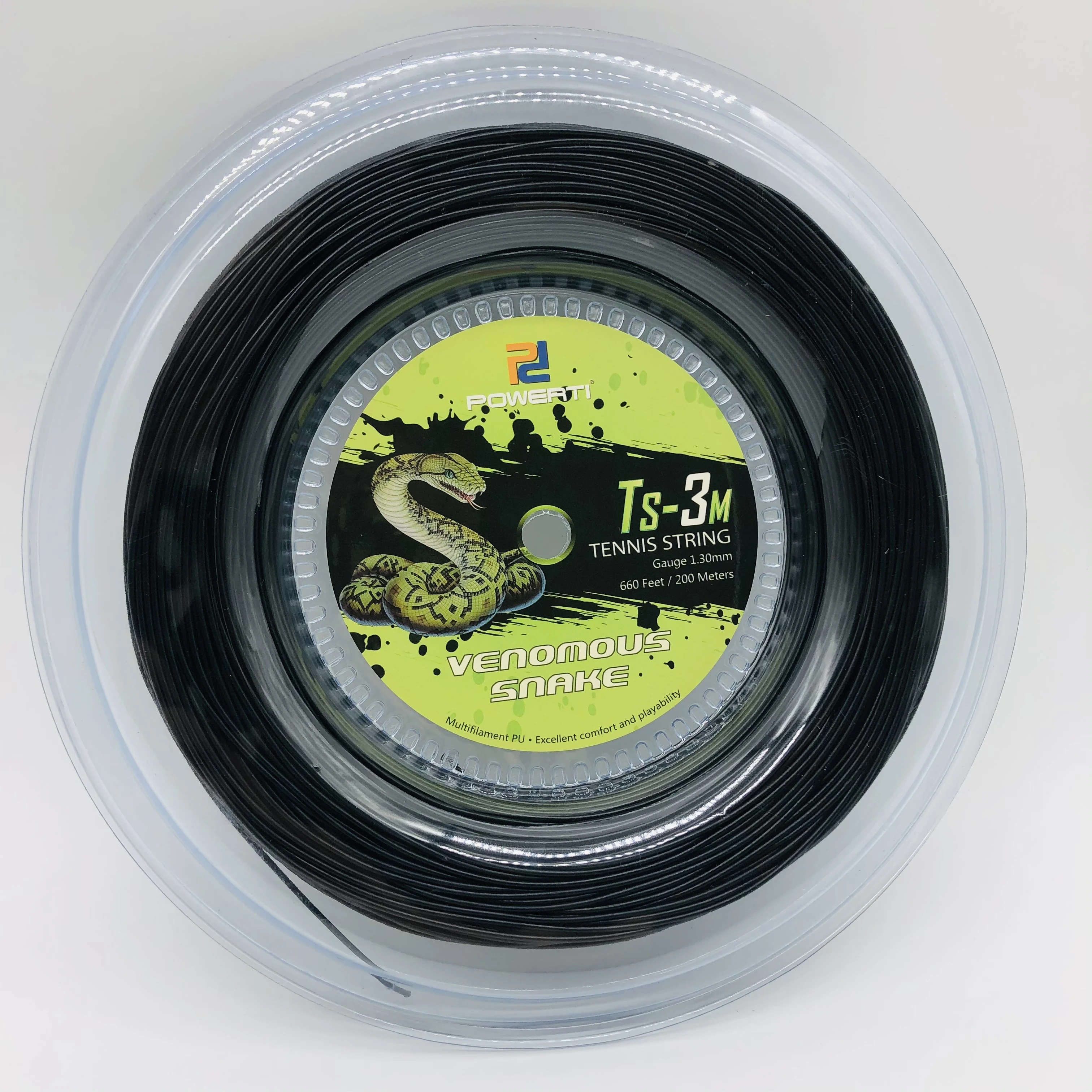 Free Shipping Powerti 1.30mm Tennis String SNAKE Nylon Soft Control Racket Training 200m Reel 56-59 Pounds TS-3M | Спорт и