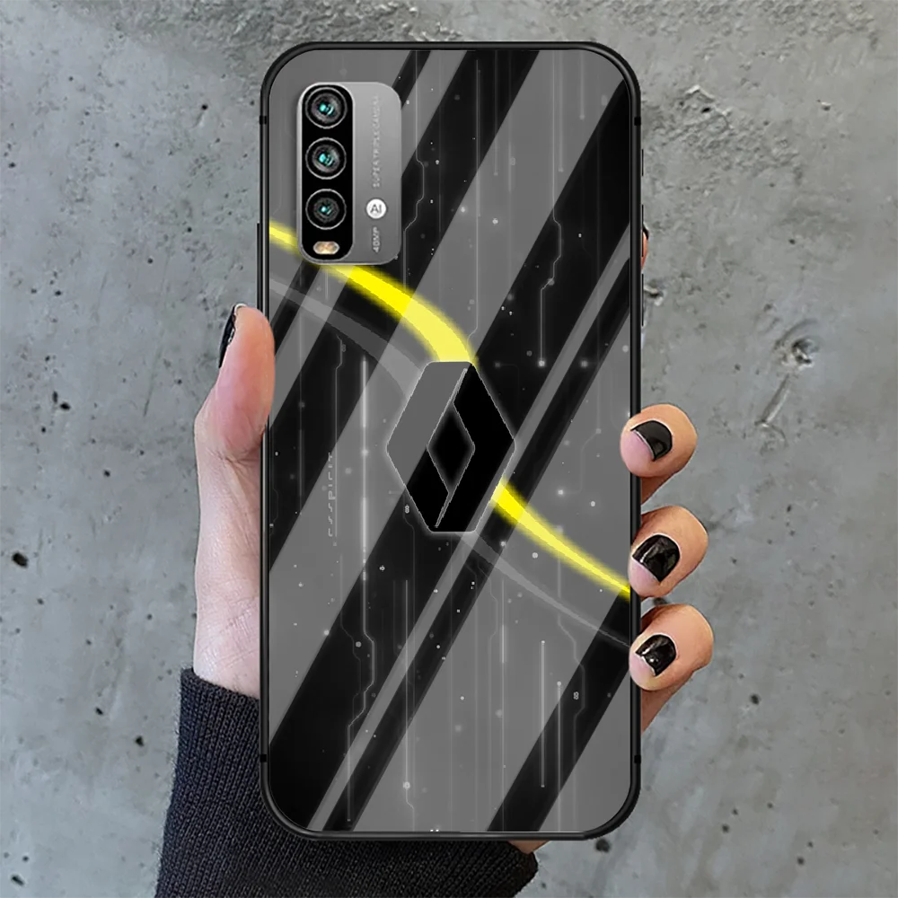 

Renault S.A Car logo Phone Tempered Glass Case Cover For Xiaomi Redmi note k 7 8 9 10 30 40 A C T S Pro 4G 5G Ultra Fashion