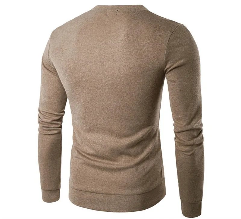 Мужской Хлопковый свитер повседневный пуловер с длинными рукавами Осень-зима 2019