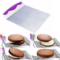 stainless steel cake lifter cake transfer shovel bread pizza dough scraper cutter baking tools