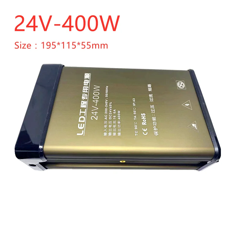 5 В 12 24 постоянного тока Питание 60 Вт 100 200 300 400 Трансформеры DC 220V открытый