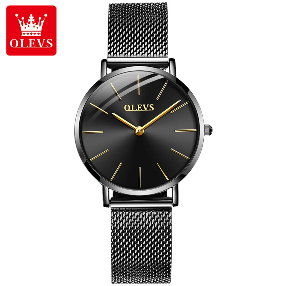 

Женские кварцевые часы с металлической сеткой, из нержавеющей стали