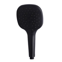 abs plastic chrome balck self cleaning square big rainfall high pressure bathroom handheld shower head with onoff button