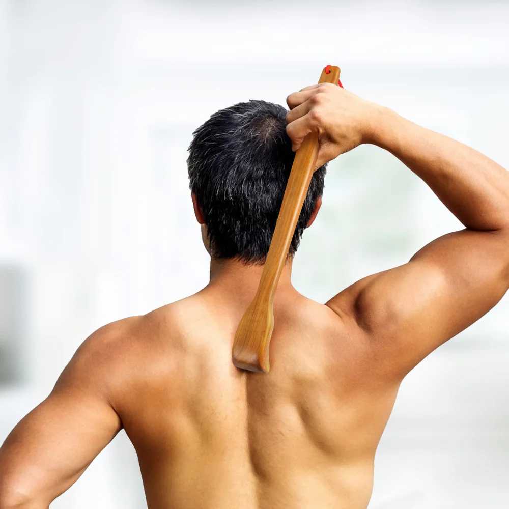 

Artibetter Wooden Back Scratcher Stick Handheld Body Scratching Backscratcher Massager Back Scraper for Home