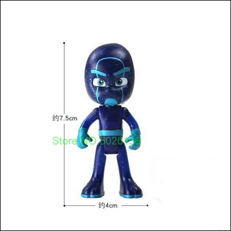 3 шт./лот PJ Экшн фигурки маски Catboy Owelette Гекко Ромео Луна ночной ниндзя 8-9 см ПВХ