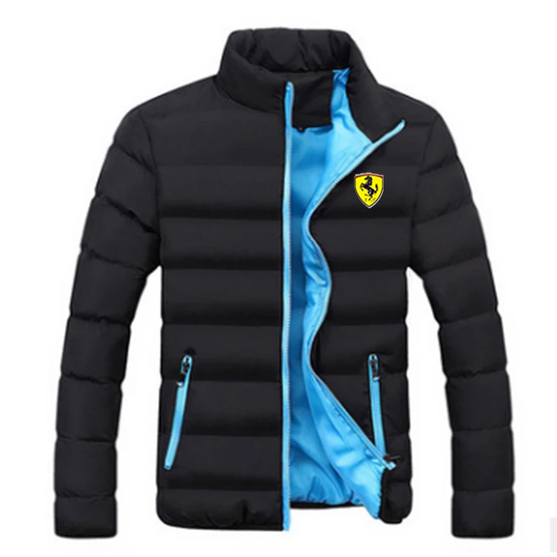 2021 new mens hot sale ferrari jacket down jacket brand printing mens casual fashion mens zipper top direct sales free global shipping