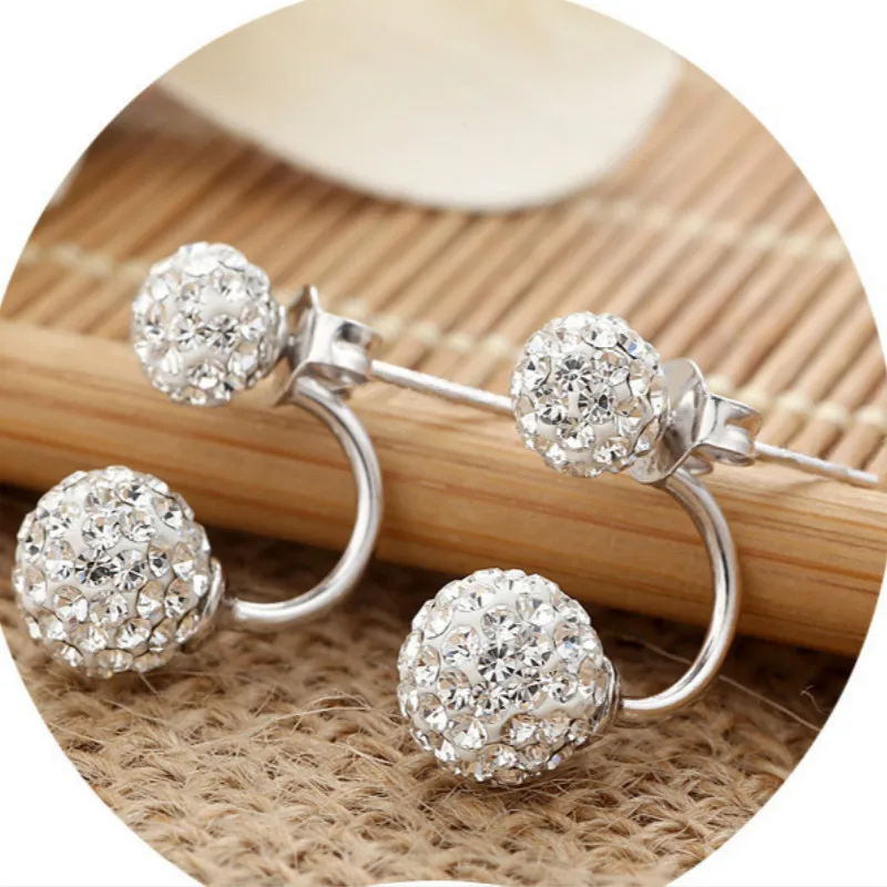 Серьги-кольца женские блестящие с белым жемчугом элегантные висячие украшения