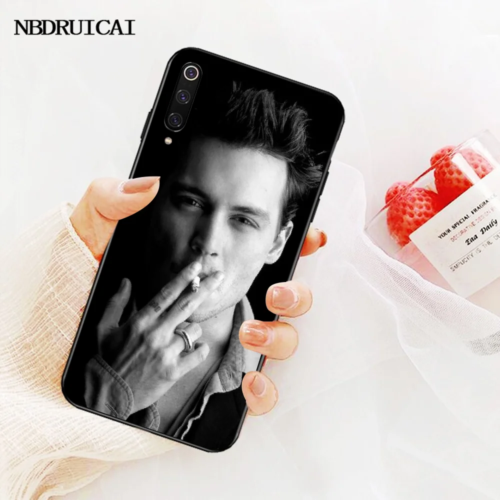 

NBDRUICAI Johnny Depp Coque TPU black Phone Case Cover Hull for Xiaomi Mi9 9SE 8SE Pocophone F1 Mi8 Lite