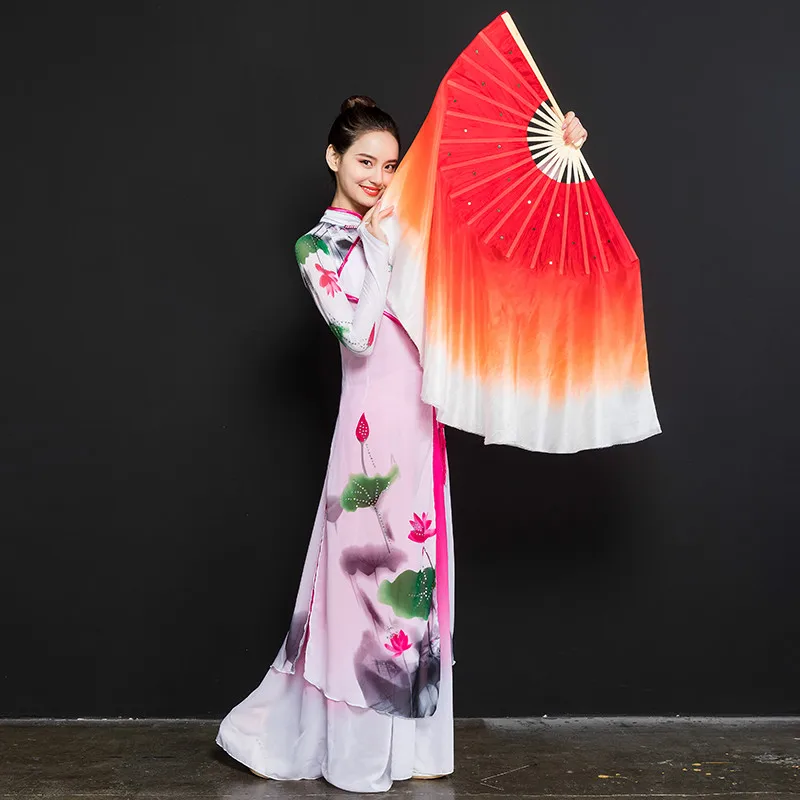 Аксессуары для взрослых имитация Шелкового волокна танцевальный веер длинный