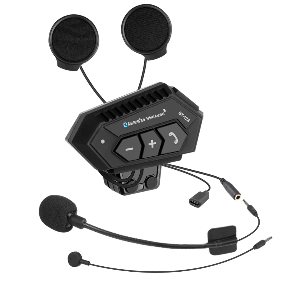 Bluetooth-гарнитура BT12 мотоциклетная Водонепроницаемая с поддержкой громкой связи |