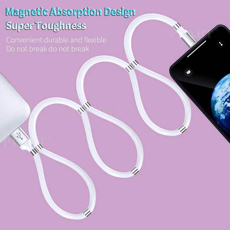 Магнитный зарядный кабель USB Type C для Huawei Honor 30 Pro 9x Xiaomi 2 0|Кабели мобильных