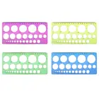 1 шт. пластиковые круги, геометрический дизайн, шаблон, линейка трафаретов, инструмент для рисования, канцелярские принадлежности для студентов 77HA