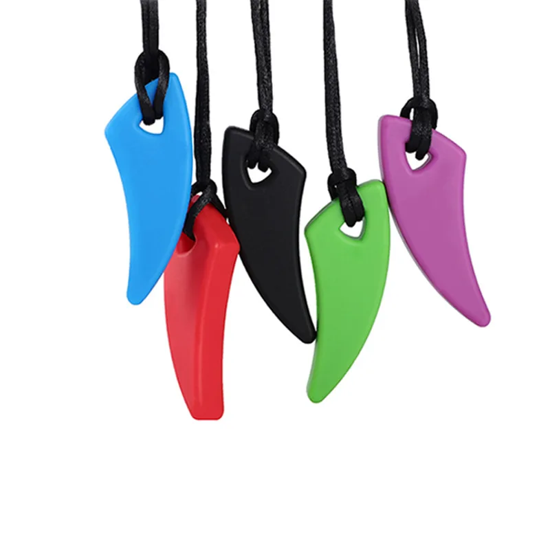 Collar masticable para beb&eacute;, mordedor de grado alimenticio, juguete masticable, herramienta sensorial para terapia de autismo, TDAH, necesidades especiales, Juguetes Para el cuidado del beb&eacute;-0