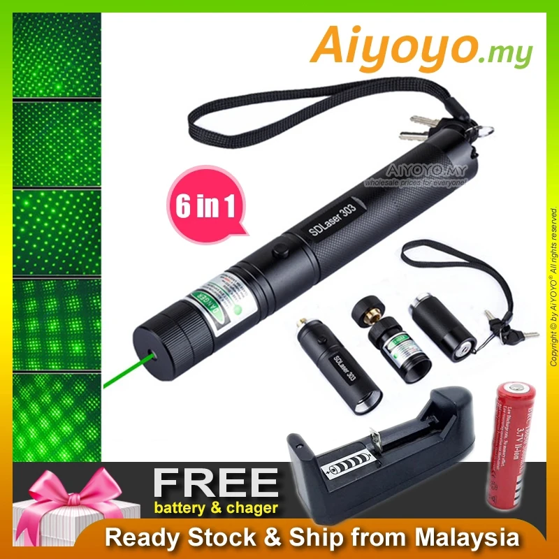 

532nm 5mw 303 Green Laser Pointer Laser Pen Rechargeable Visible Beam Light Compact Size Presentation Greenlaser Lazer B