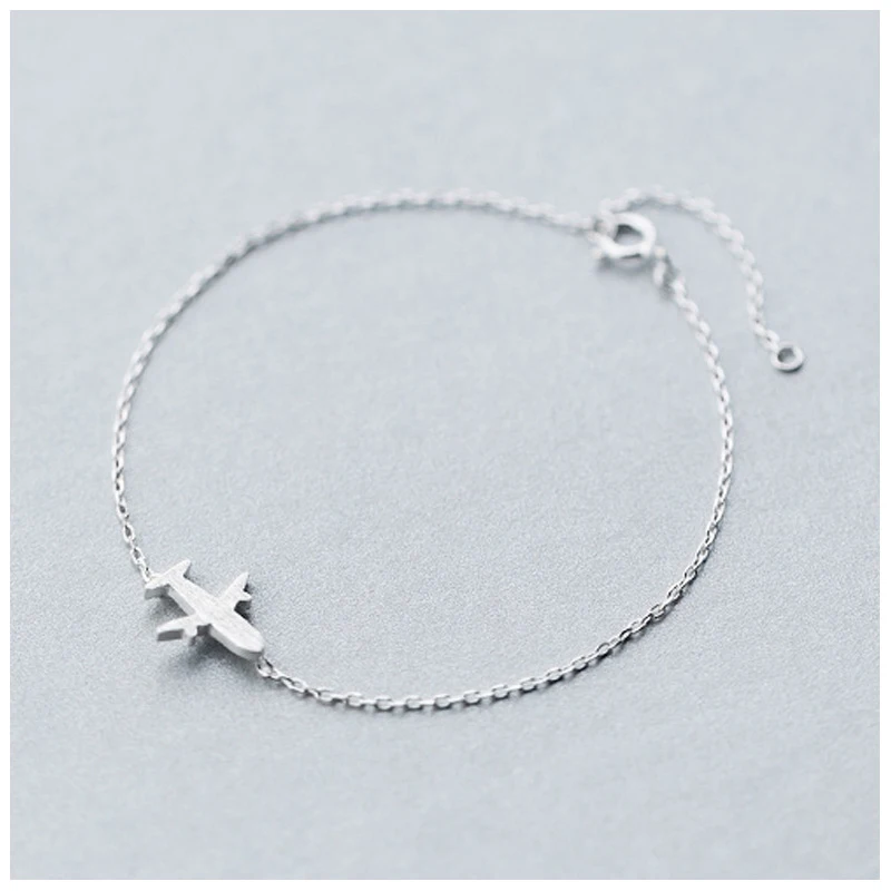 Modian Модный изысканный браслет с самолетом для женщин 100% стерлингового серебра 925