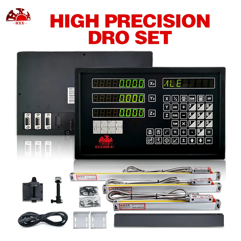 

hxx factory new product 3axis digital readout dro gcs899-3/ with 3pcs 50-1000mm digital linear scales gcs899