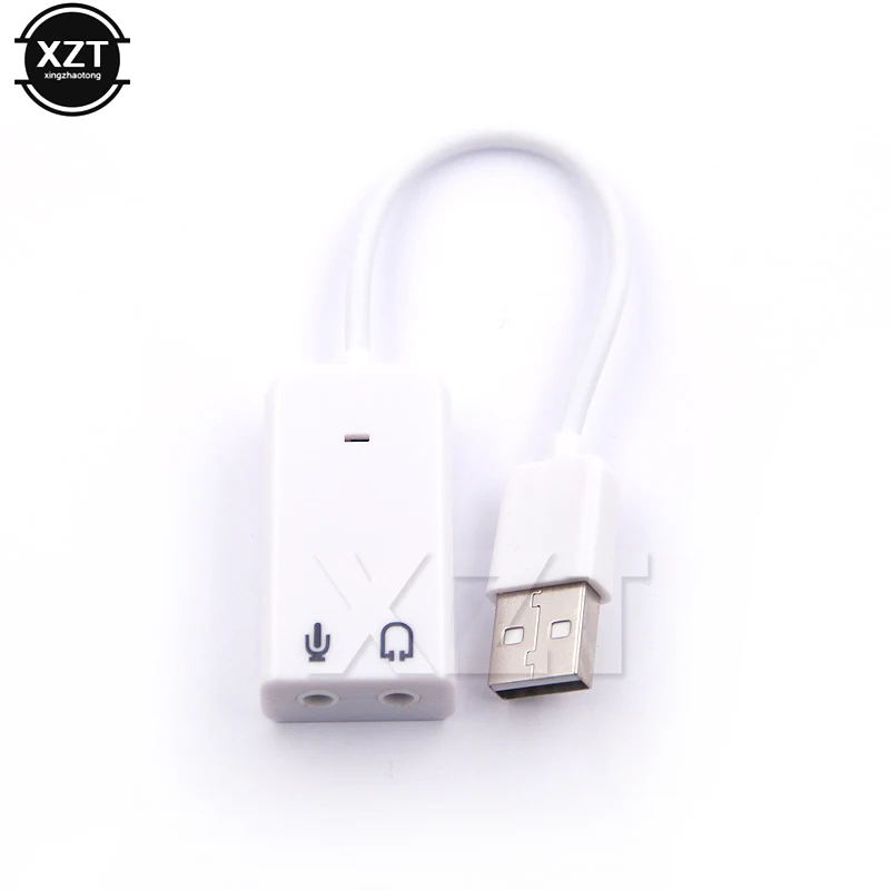 USB звуковая карта Виртуальный 7 1 3D Внешний аудио адаптер к разъему 3 5 мм наушники